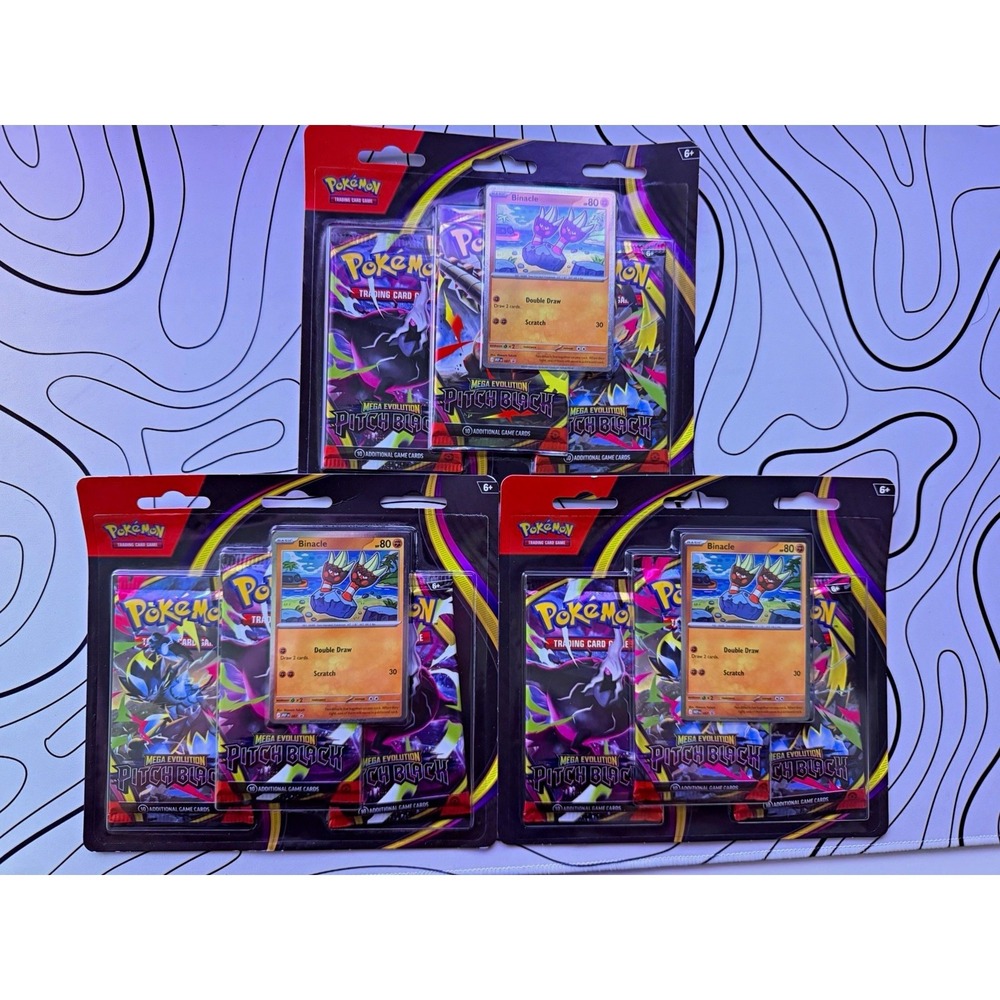 3 Pokémon Pitch Black 3-Pack Blisters (Binacle)